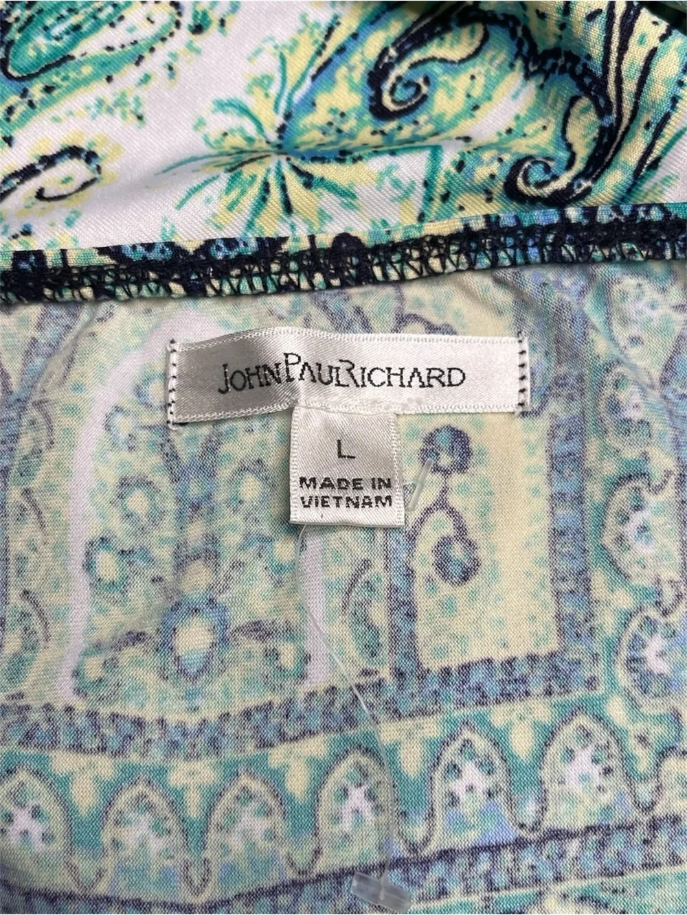 JohnPaulRichard Aqua & Navy Paisley Maxi Dress - Picture 4 of 5